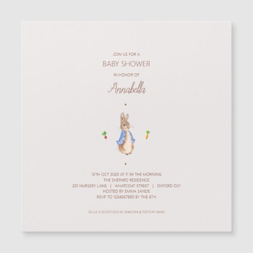 Simple Peter the Rabbit Magnetic Invitation