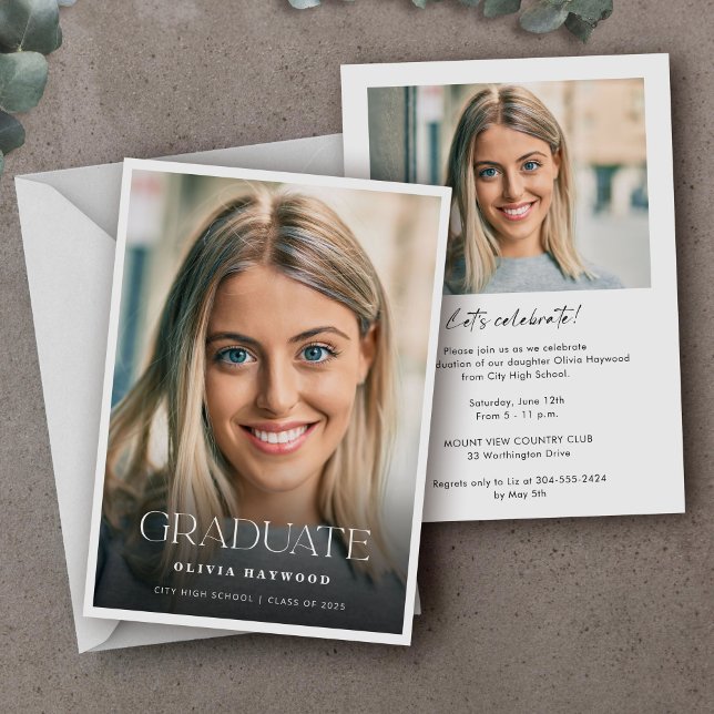 Simple Photo 2025 Graduation Party Invitation (Creator Uploaded)