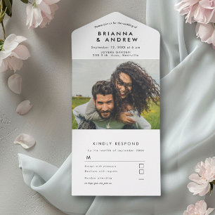 Simple Photo All in One Wedding Invitation