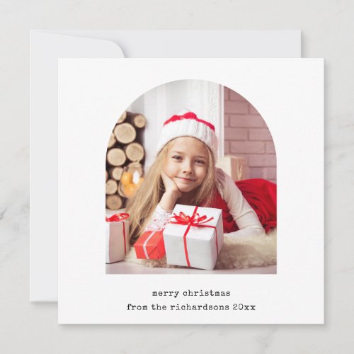 Simple Photo Arch  Merry Christmas Holiday Card