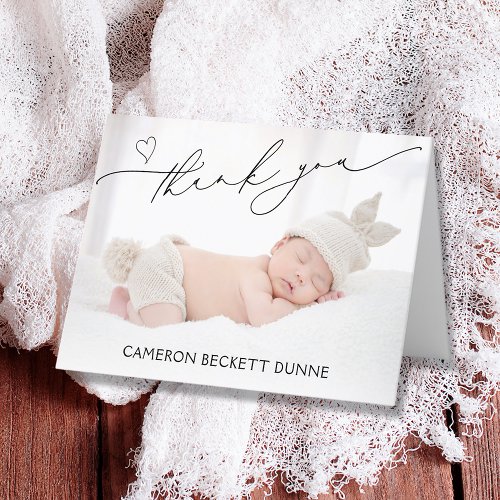 Simple Photo Baby Thank You Card