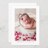 Simple Photo  Baptism Party Invitation (Front/Back)