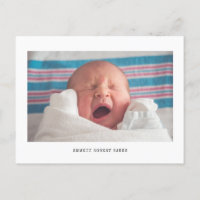 Simple Photo Birth Announcement
