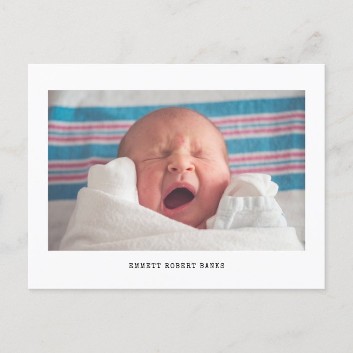 simple birth announcement