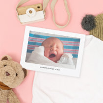 Simple Photo Birth Announcement