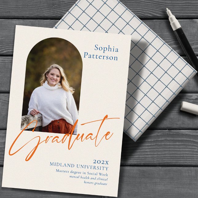 Simple Photo Blue & Orange Announcement (Creator Uploaded)