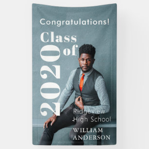 2020 Graduation Banners Class of 2020 Hanging Flags School Party Decor 180*100cm