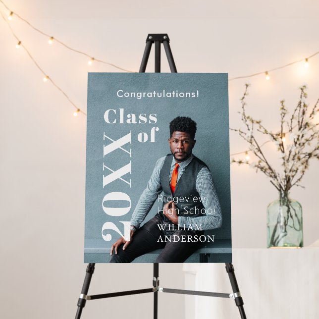 Simple Photo Bold Letterings Graduation Foam Board (In Situ (Stand))