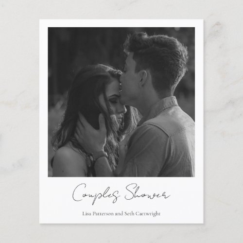 Simple Photo Budget Couples Shower Invitation