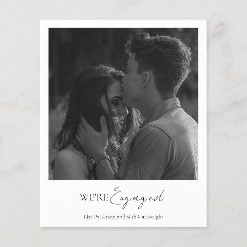 Simple Photo Budget Engagement Party Invitation