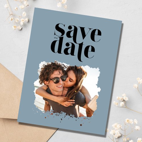 Simple Photo Budget Wedding Save the Date Announcement Postcard