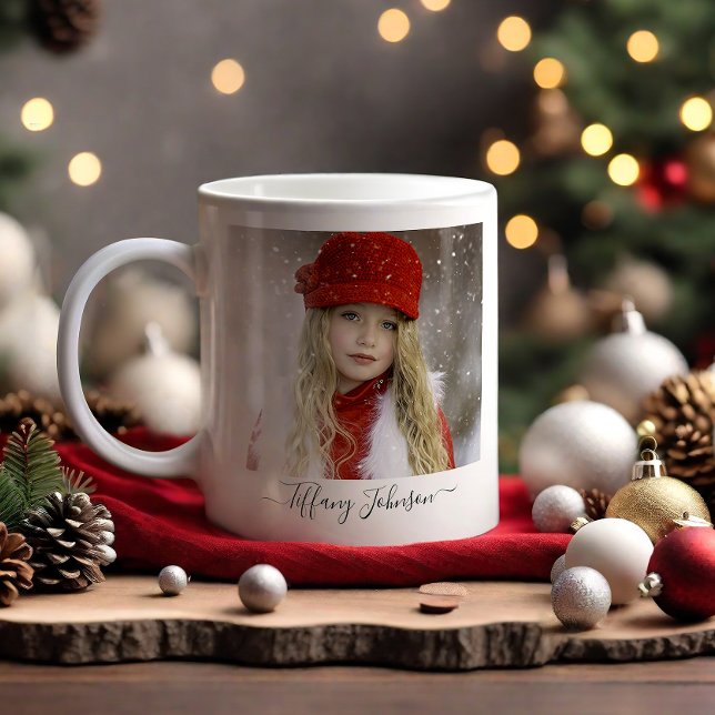 Simple Photo Calligraphy Script Name Personal Mug (Creator Uploaded)