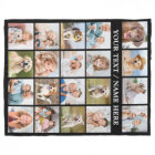 Simple Photo Collage 20 Picture Personalized Black