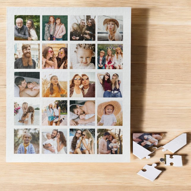 Simple Photo Collage 20 Picture Personalized Jigsaw Puzzle (Creator Uploaded)