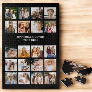 Simple Photo Collage 20 Picture Personalized Jigsaw Puzzle