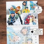 Simple Photo Collage 5 Per Month Custom Calendar<br><div class="desc">Create your own custom personalized photo collage calendar with 5 photos per month utilizing this simple, easy-to-upload photo collage template including a full-bleed photo behind the calendar grid page (total of 65 photos). Ideal to feature favorite family, kids and pet pictures or showcase your photography to enjoy throughout the year....</div>
