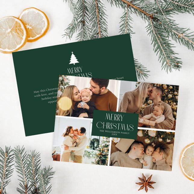 Simple photo collage christmas holiday card (Creator Uploaded)