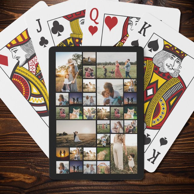 Simple Photo Collage Custom Poker Cards (Creator Uploaded)