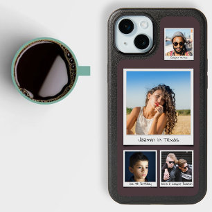 Simple Photo Collage Eggplant Purple iPhone 15 Plus Case