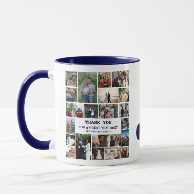Simple Photo Collage | Family Monogram Keepsake Mug (Left)