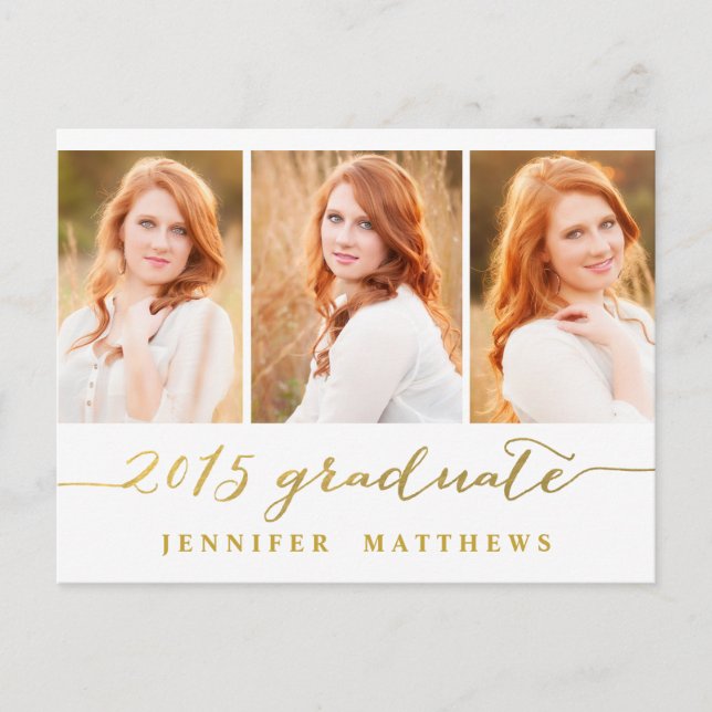 Simple Photo Collage | Graduation Party Invitation (Front)