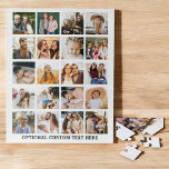 Simple Photo Collage Instagram Custom Personalized Jigsaw Puzzle<br><div class="desc">This Simple Photo Collage 20 Picture Personalized Jigsaw Puzzle is the perfect way to showcase your favorite memories. With room for 20 photos, it makes a meaningful and unique gift for loved ones, or a fun keepsake for yourself. Whether it’s family vacations, birthdays, or special moments, this puzzle is designed...</div>