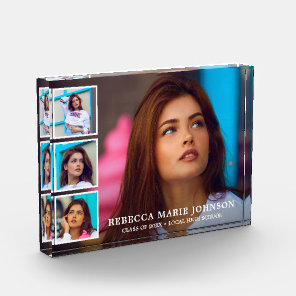 Simple Photo Collage Modern Graduation Block