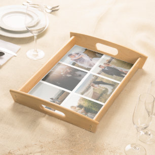 Simple Photo Collage Modern Serving Tray