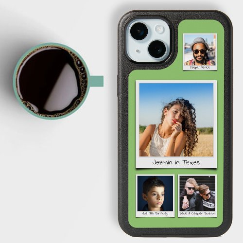 Simple Photo Collage Pistachio Green Otterbox iPhone 15 Plus Case