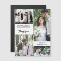 Simple Photo Collage Wedding Thank You
