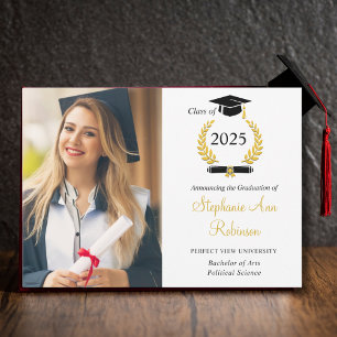 Simple Photo College Graduation Announcement