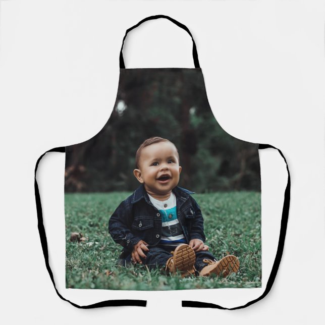 Simple Photo Cute Kid Custom Personalized Apron (Front)