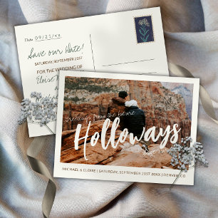 Simple Photo Destination Wedding Save the Date Announcement Postcard