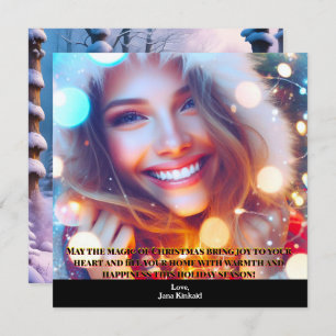 Simple Photo Elegant Christmas Card