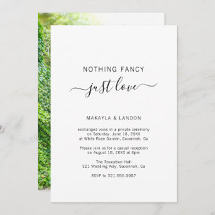 Simple Photo Elegant Modern Wedding Reception Invitation
