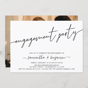 Simple Photo Engagement Party Invitation