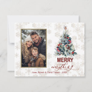Simple Photo Family Merry Everything Holidays Card