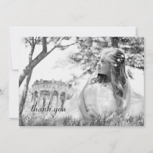 Simple Photo First Communion Thank You Note