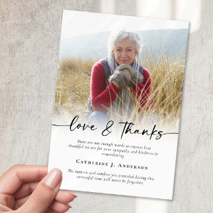 Simple Photo Funeral Thank You Card