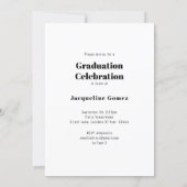 Simple Photo Graduation 2022 Party Pink Invitation (Back)