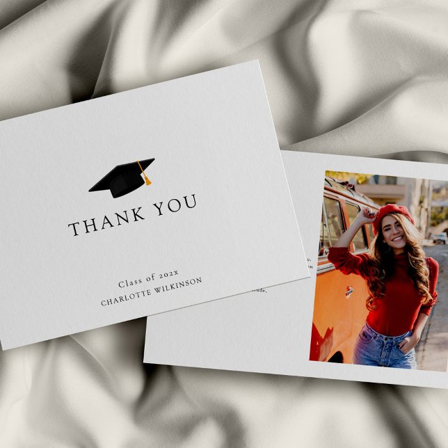 Simple Photo Graduation 2025 Thank You Card (Graduation 2025 Photo Thank You Card)