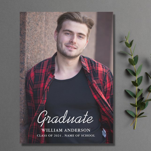 Simple Photo Graduation  Announcement (Creator Uploaded)