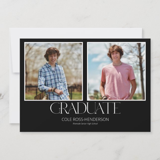 Simple Photo Graduation Announcement Invitation (Front)