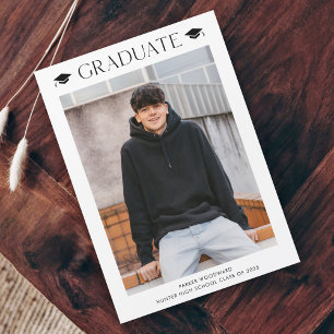 Simple Photo Graduation Magnetic Invitation