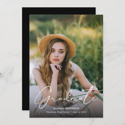 Simple Photo Graduation Party  Invitation