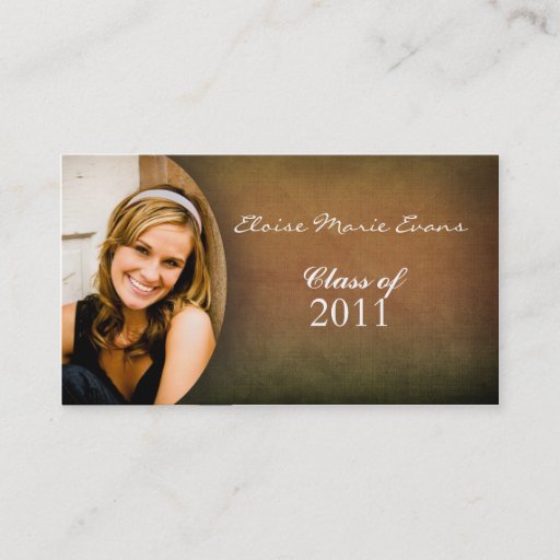 Customizable Simple photo Graduation Rep card Business Card Template