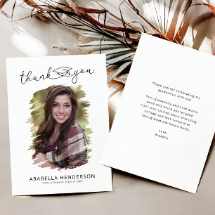 Simple Photo Graduation Thank You Card