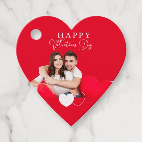 Simple Photo  Happy Valentines Day  Favor Tags