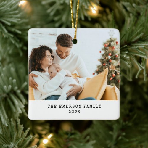 Simple Photo Holiday Ornament