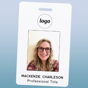 Simple Photo ID Business Nametag  Badge